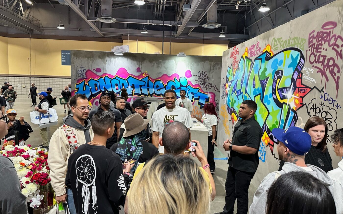 Crowd at a booth on the ComplexCon floor