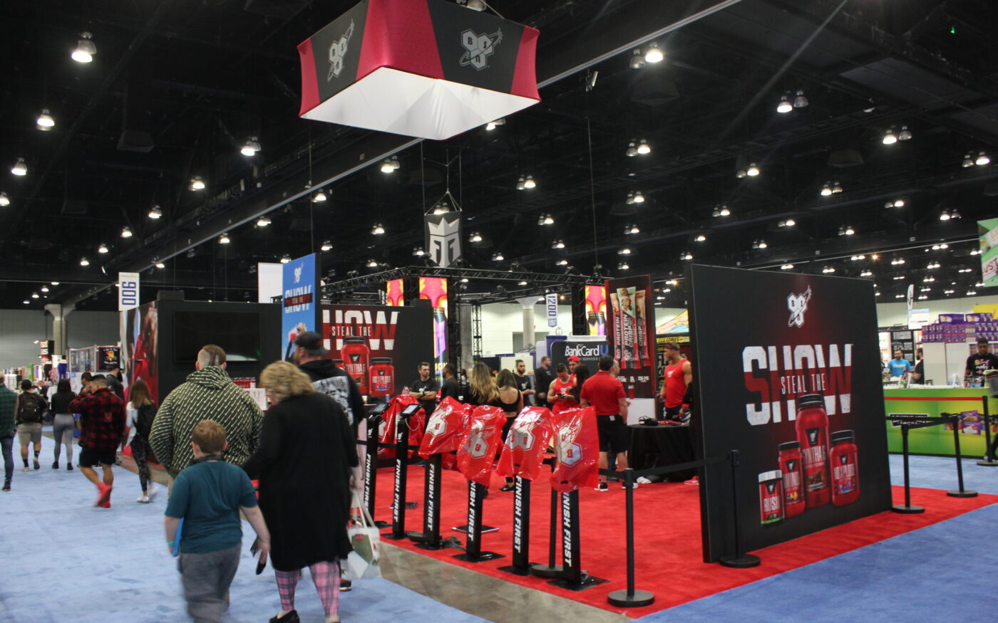 Show floor aisle at TheFitExpo Anaheim