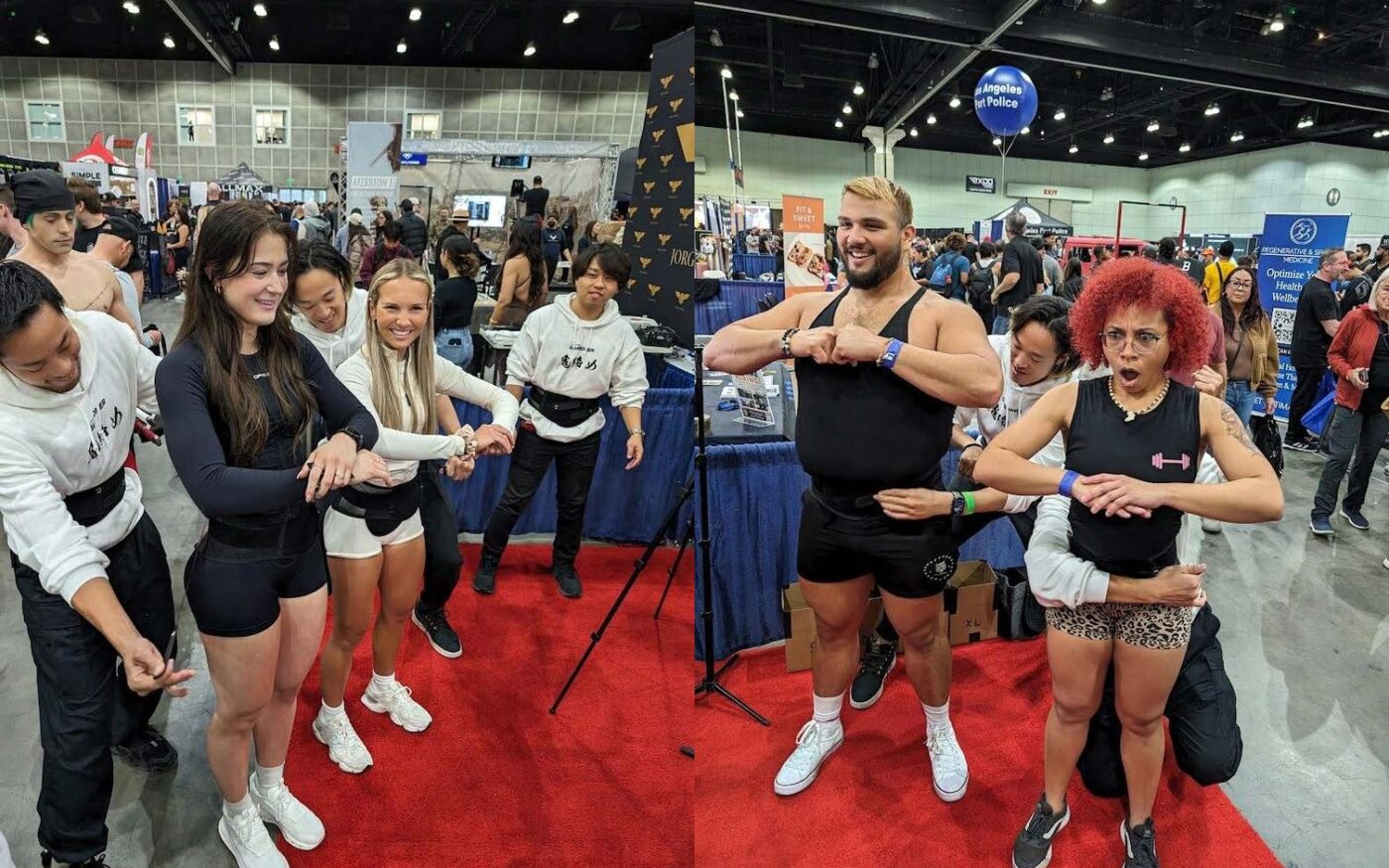 Attendees and athletes among booths