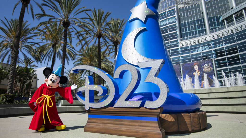 Sorcerer Mickey statue outside the Anaheim Convention Center