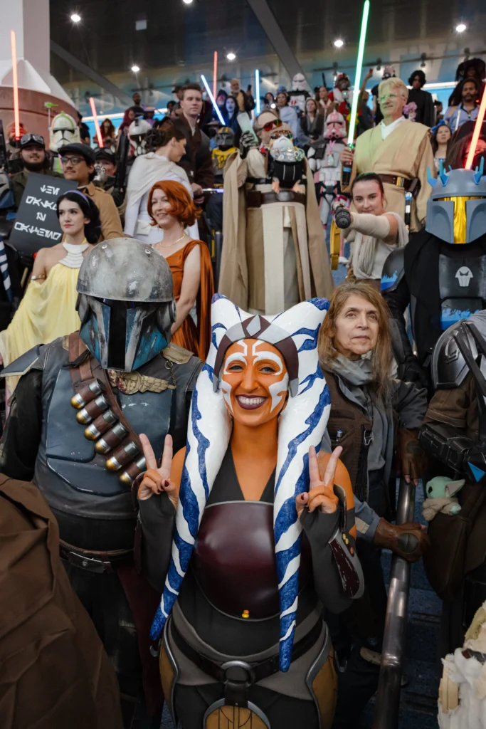 Cosplayers on the L.A. Comic Con floor