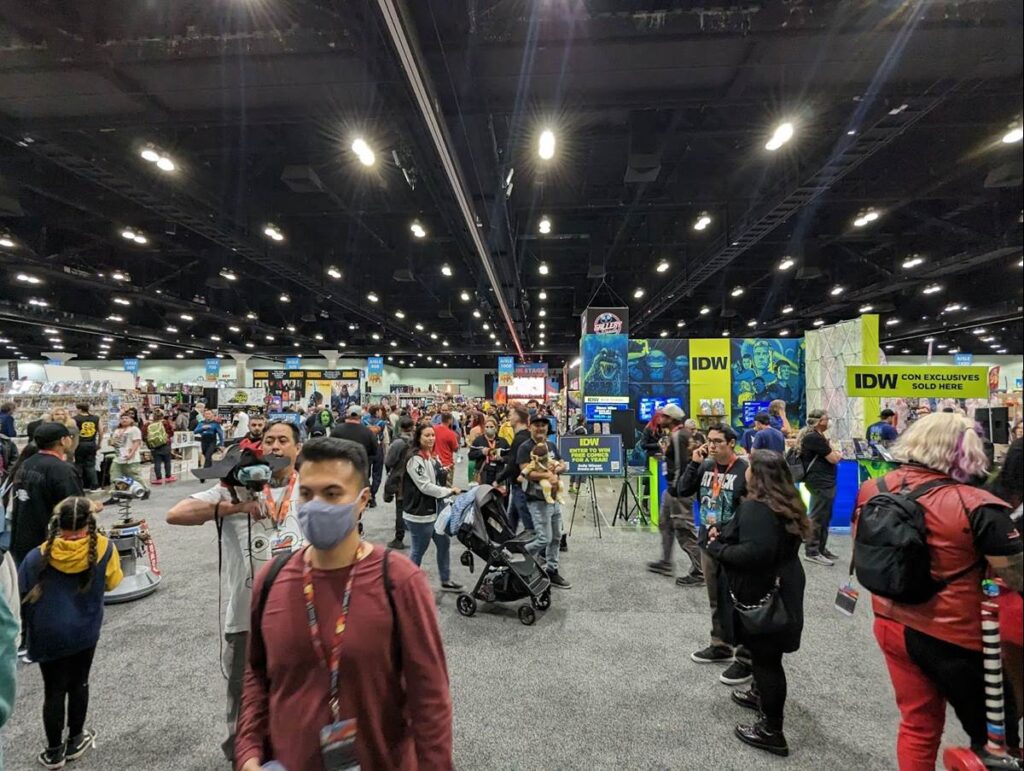 Packed show floor aisles at L.A. Comic Con