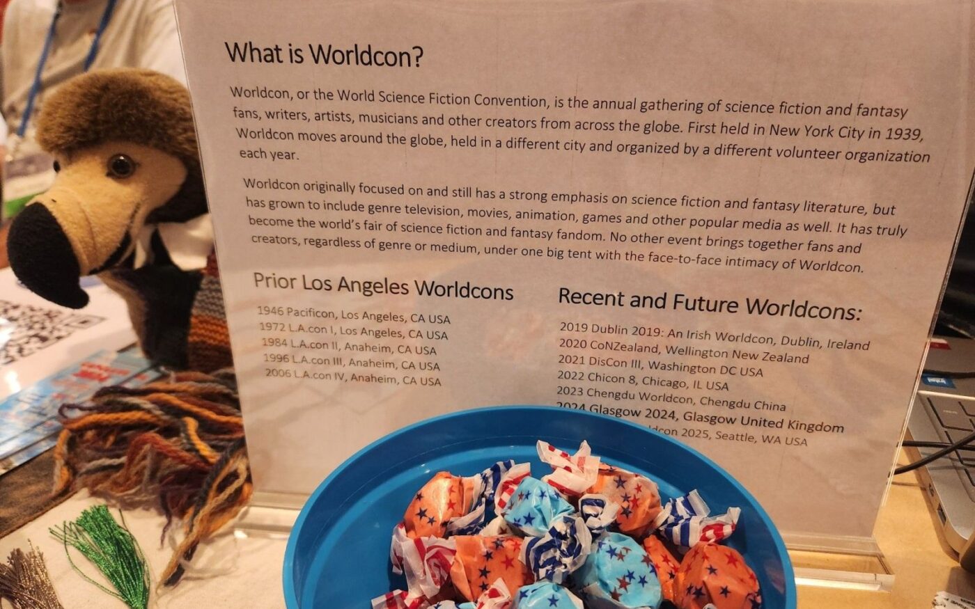 Worldcon information table