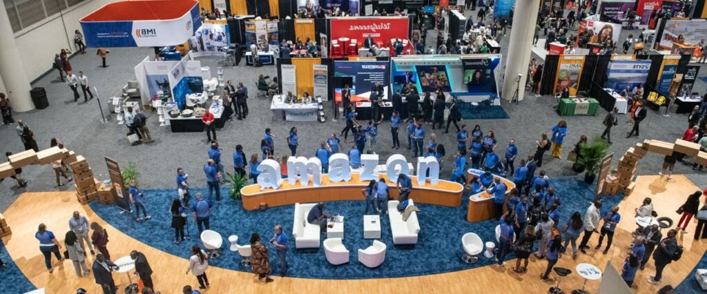 Overhead view of the NMSDC Exchange floor