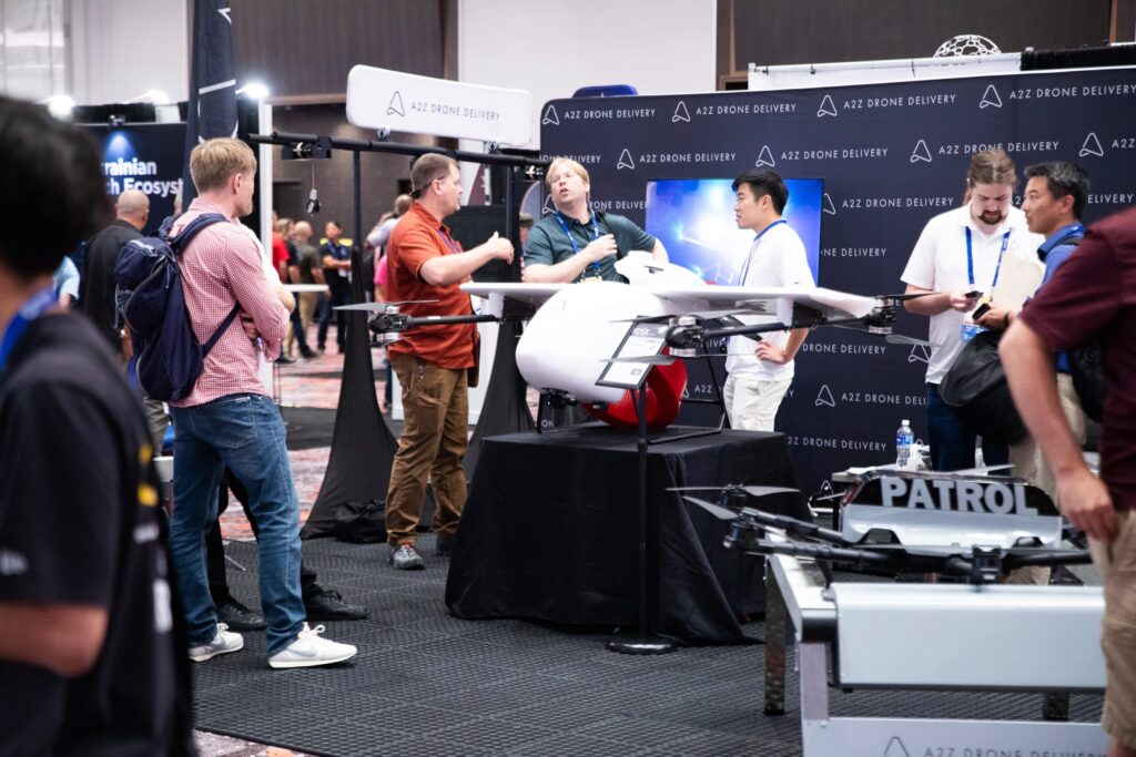 Drone delivery booth at Commercial UAV Expo