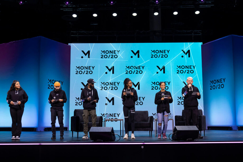 Panel on stage at Money20/20