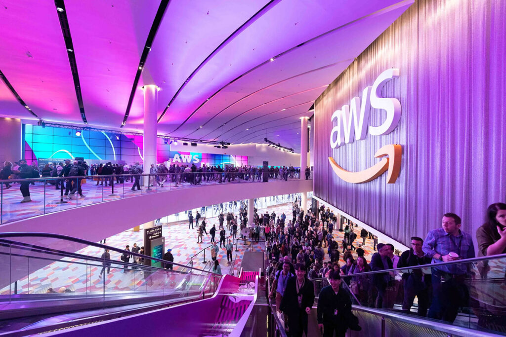 AWS branded venue interior