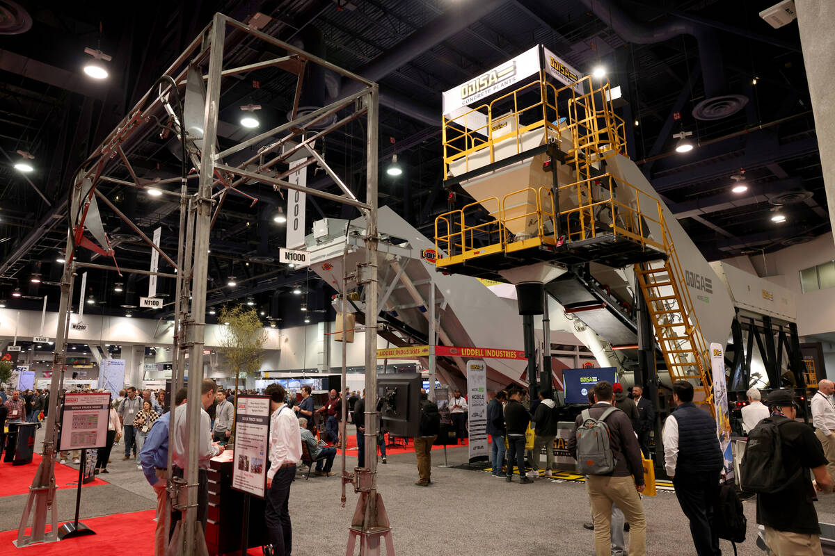 Heavy equipment exhibit at World of Concrete