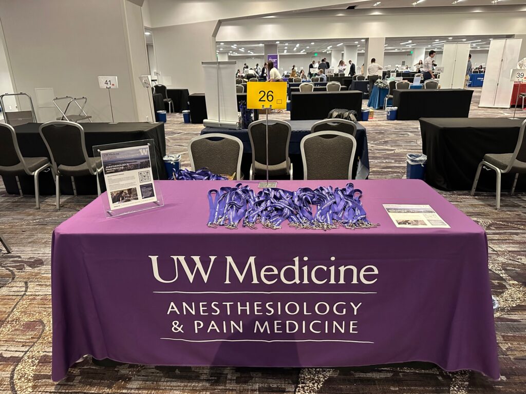 Department exhibit table at the ASA meeting
