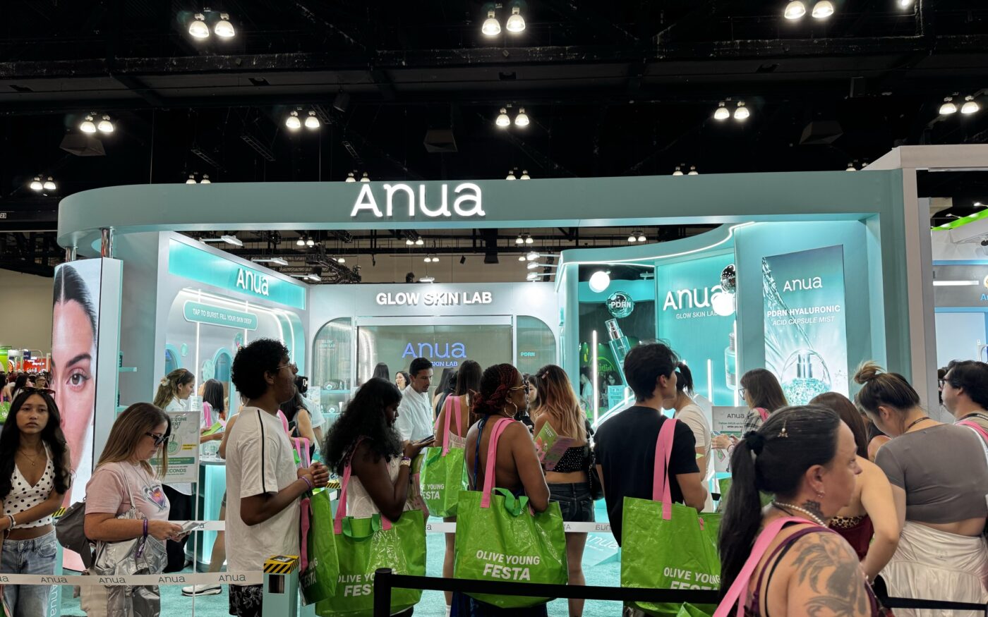 Anua Glow Skin Lab booth at Olive Young Festa LA 2026