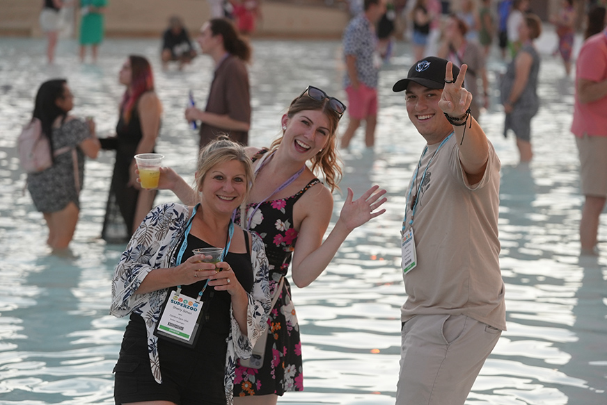 SUPERZOO attendees enjoy the networking Beach Party at Mandalay Bay