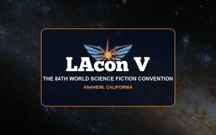 LAcon V logo over a star-filled sky