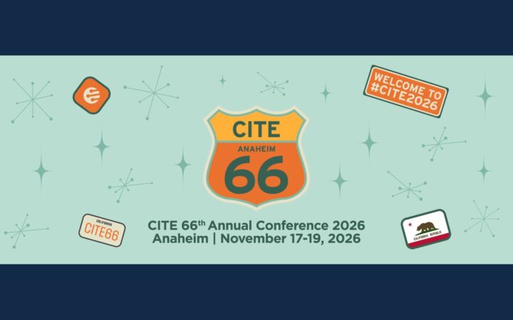 CITE 66th Annual Conference 2026 official event graphic for Anaheim