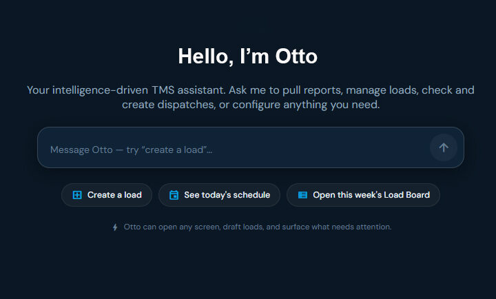 DispatchMVP Otto interface for voice- and text-controlled transportation management