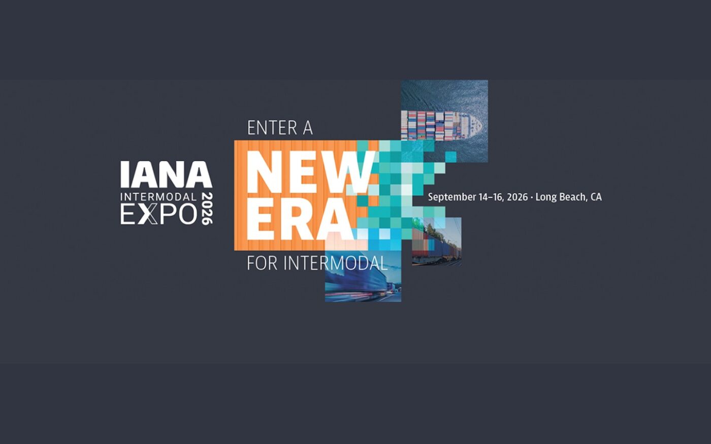 IANA Intermodal EXPO 2026 promotional artwork for the Long Beach event