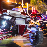 UTVs displayed at the Sand Sports Super Show